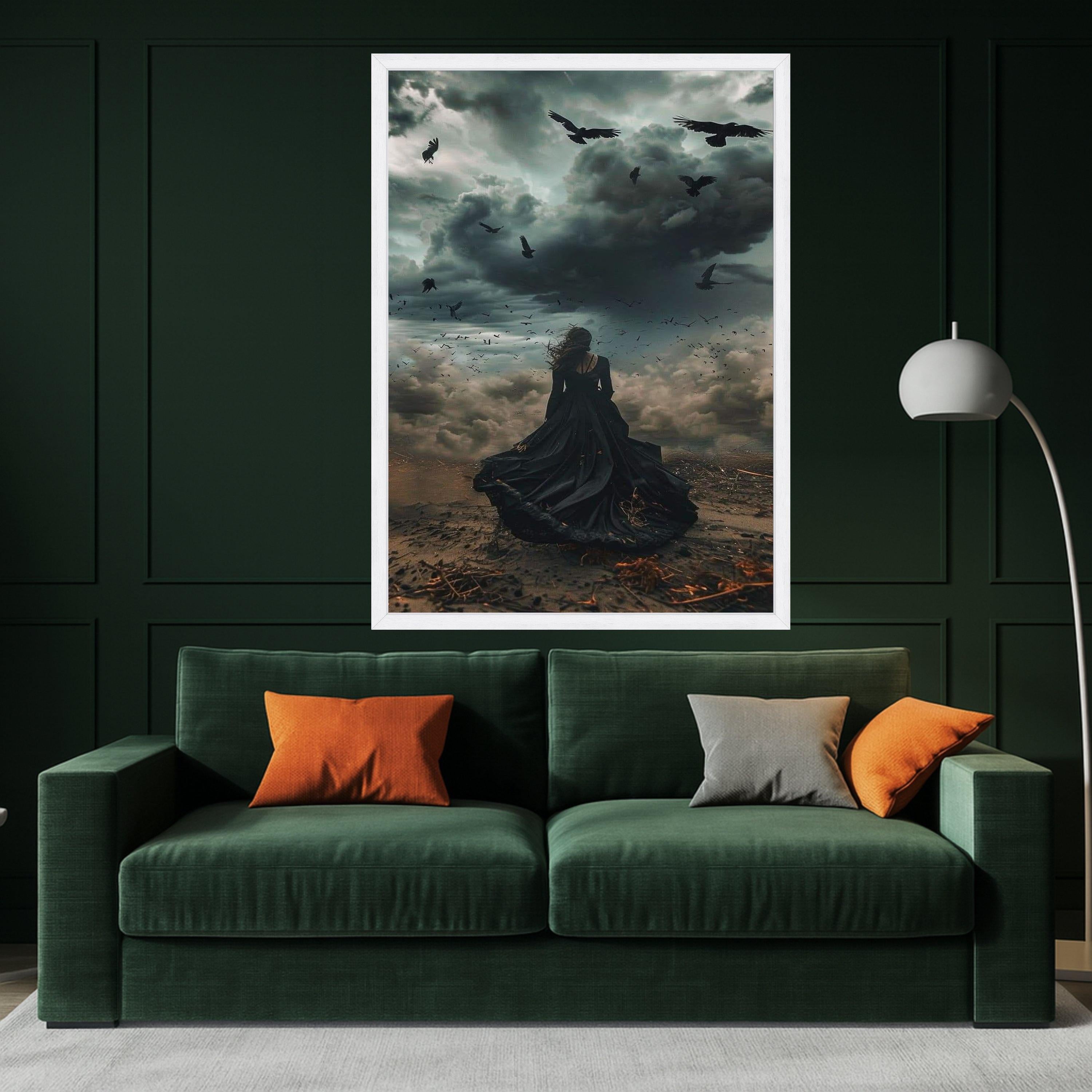 Gothic Canvas Print Wall Decoration – Dark Fantasy Wall Art Ready to Hang Wall Decor