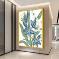 Blue Floral Canvas Wall Art, Abstract Flower Painting, Botanical Home Decor, Nature Inspired Canvas, Modern Wall Art Design, Ready To Hang,