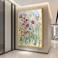 Wildflower Canvas Print Wall Decoration – Impressionist Floral Wall Art Ready to Hang Wall Decor