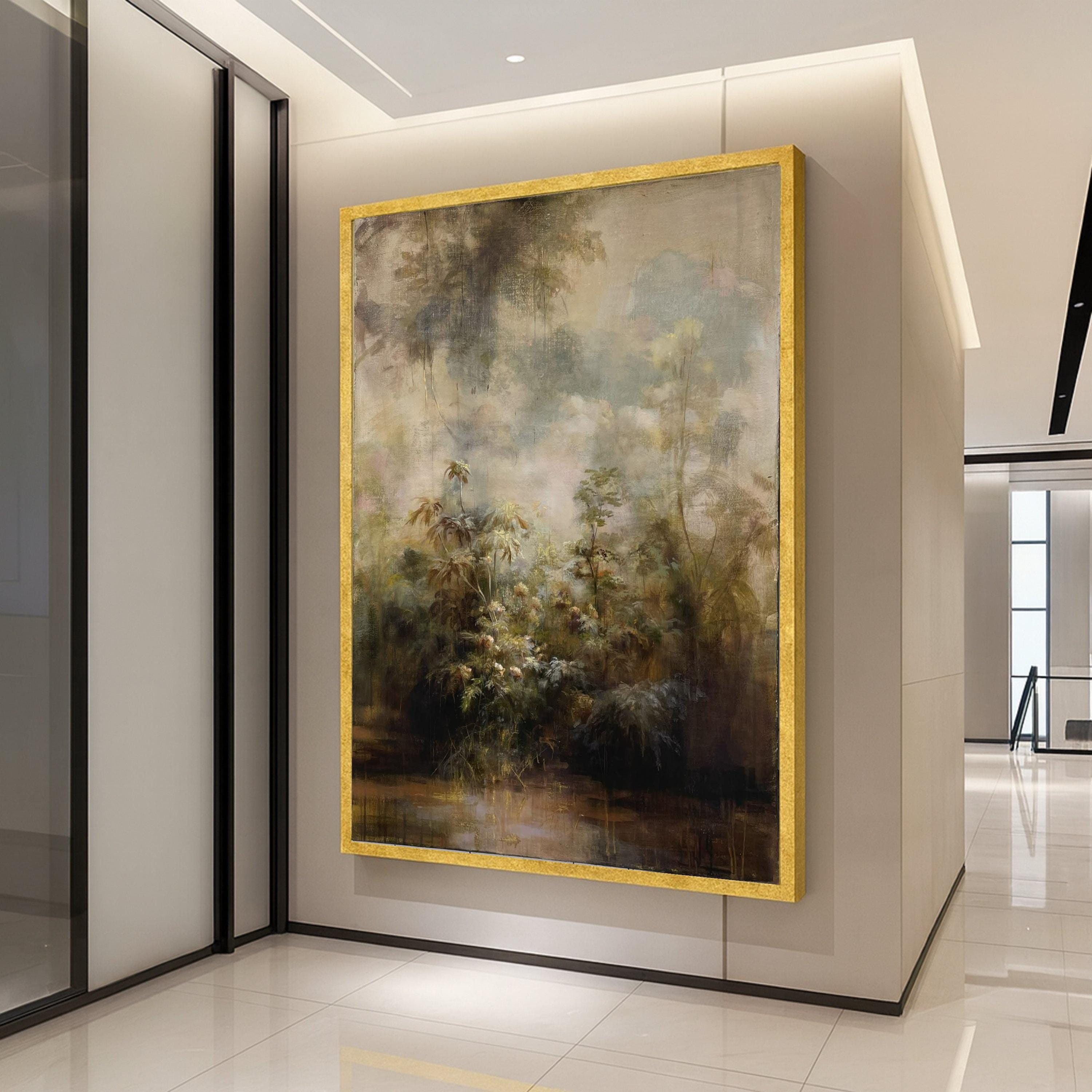 Misty Forest Canvas Print – Atmospheric Landscape Wall Art – Nature Wall Decoration – Tranquil Wall Decor – Ready to Hang Artwork