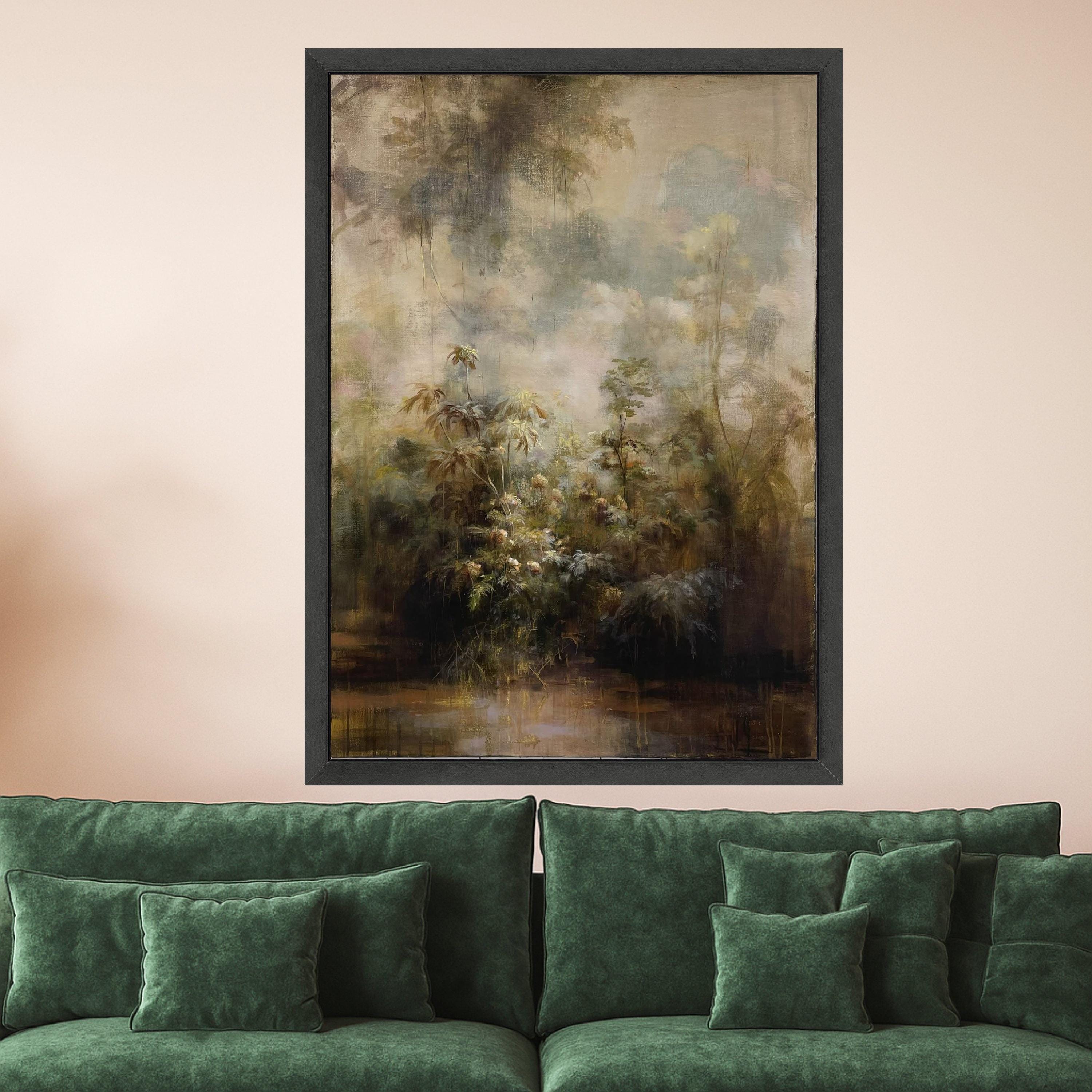 Misty Forest Canvas Print – Atmospheric Landscape Wall Art – Nature Wall Decoration – Tranquil Wall Decor – Ready to Hang Artwork