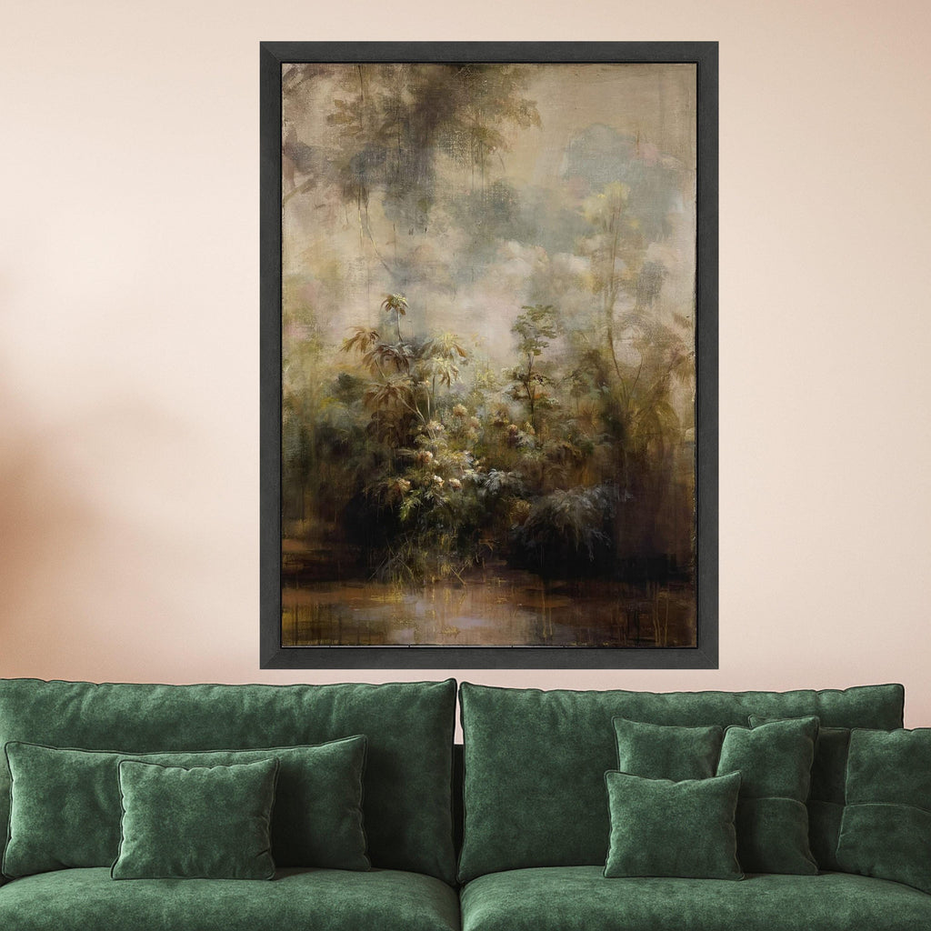 Misty Forest Canvas Print – Atmospheric Landscape Wall Art – Nature Wall Decoration – Tranquil Wall Decor – Ready to Hang Artwork