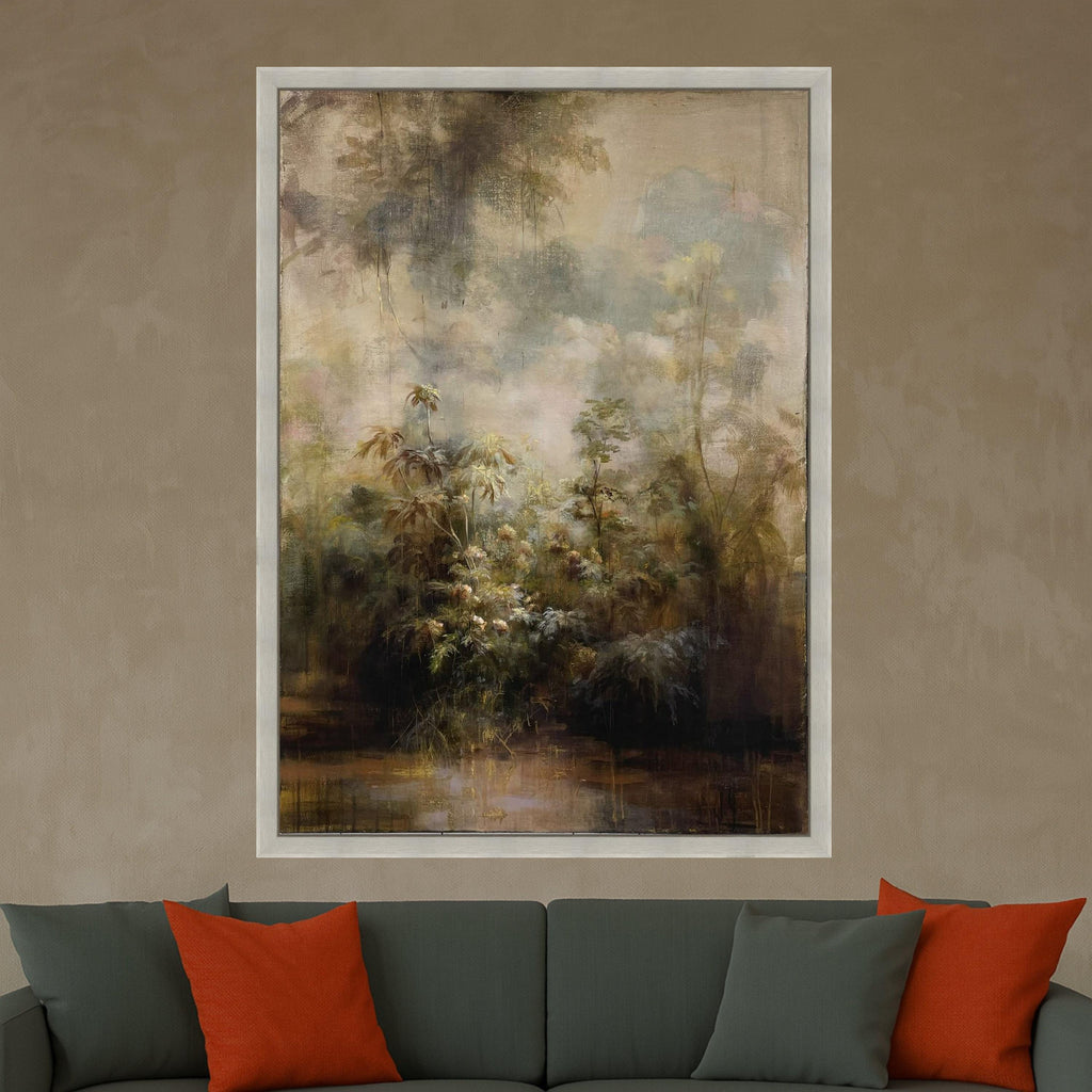 Misty Forest Canvas Print – Atmospheric Landscape Wall Art – Nature Wall Decoration – Tranquil Wall Decor – Ready to Hang Artwork
