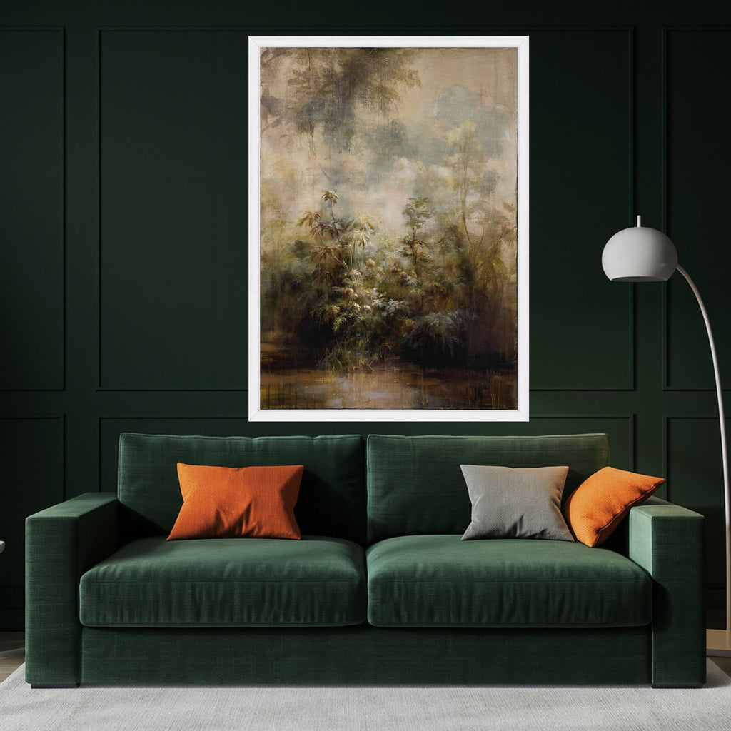 Misty Forest Canvas Print – Atmospheric Landscape Wall Art – Nature Wall Decoration – Tranquil Wall Decor – Ready to Hang Artwork