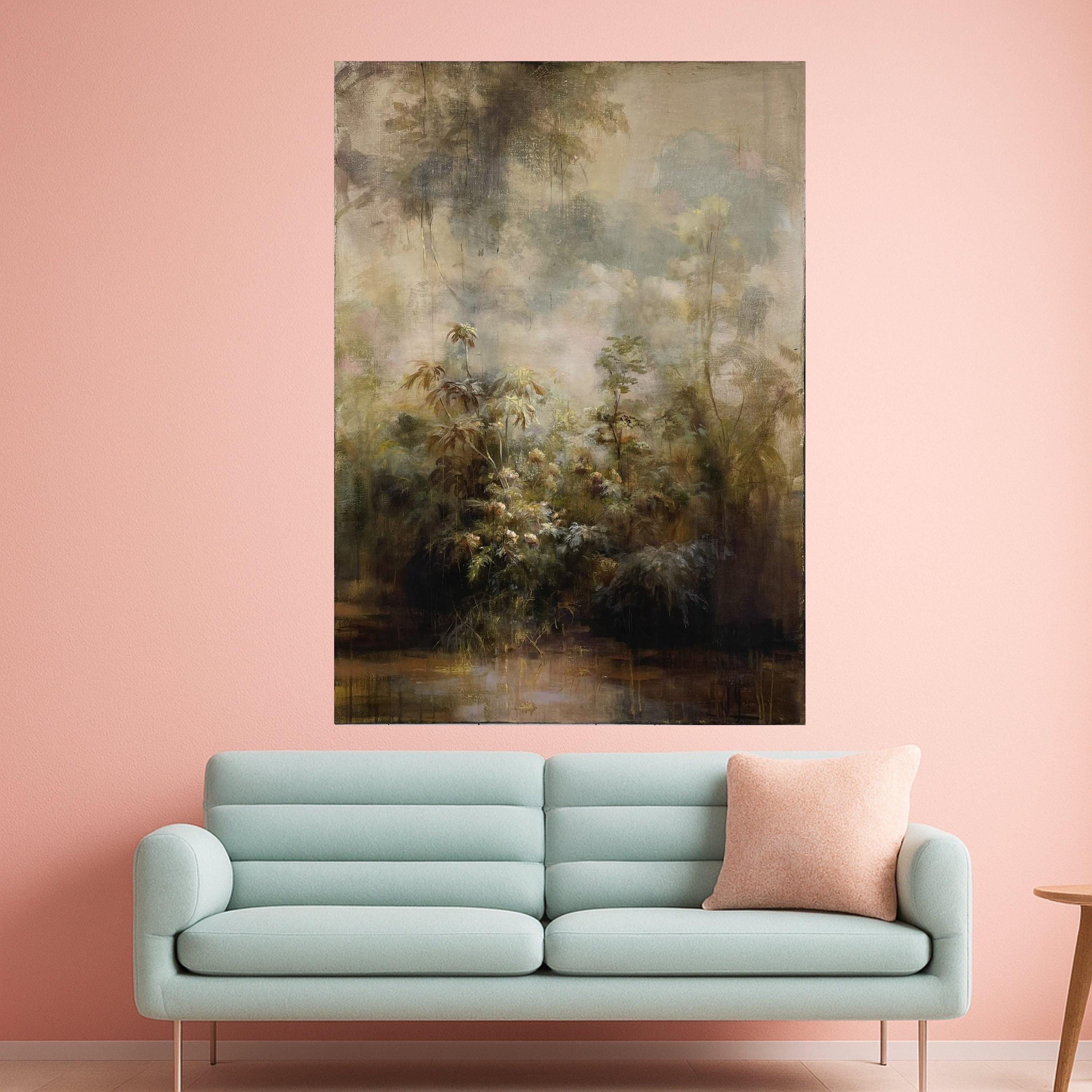 Misty Forest Canvas Print – Atmospheric Landscape Wall Art – Nature Wall Decoration – Tranquil Wall Decor – Ready to Hang Artwork