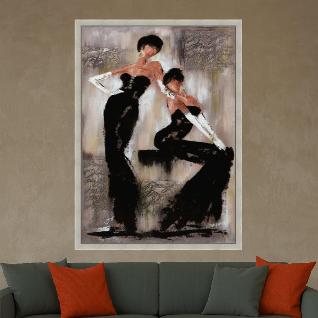 Elegant Fashion Ladies Canvas Print – Abstract Wall Art, Modern Wall Decoration, Stylish Ready to Hang Wall Decor