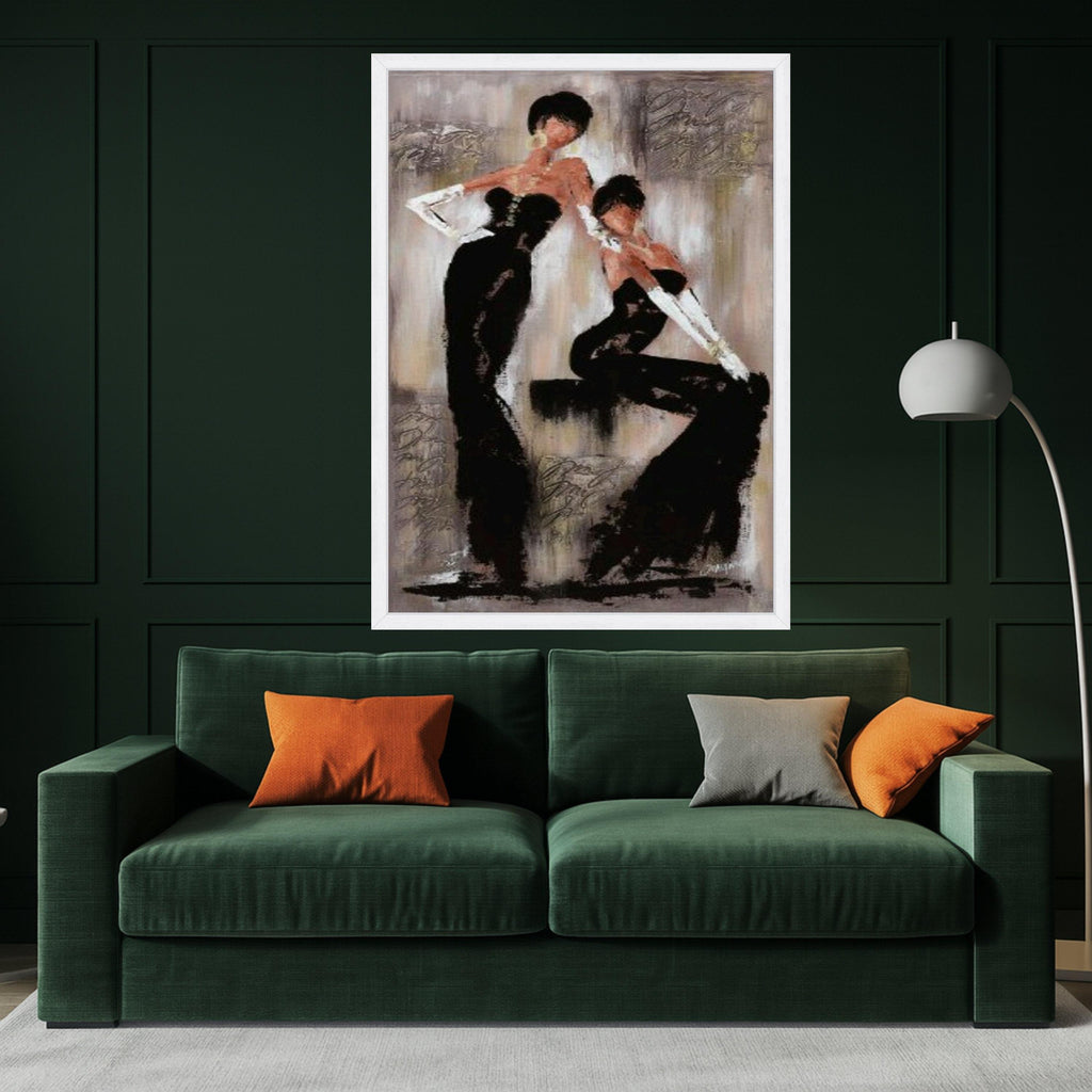 Elegant Fashion Ladies Canvas Print – Abstract Wall Art, Modern Wall Decoration, Stylish Ready to Hang Wall Decor