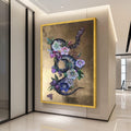 Floral Snake Canvas Print – Dark Botanical Wall Art, Gothic Wall Decor, Ready to Hang Serpent Wall Decoration