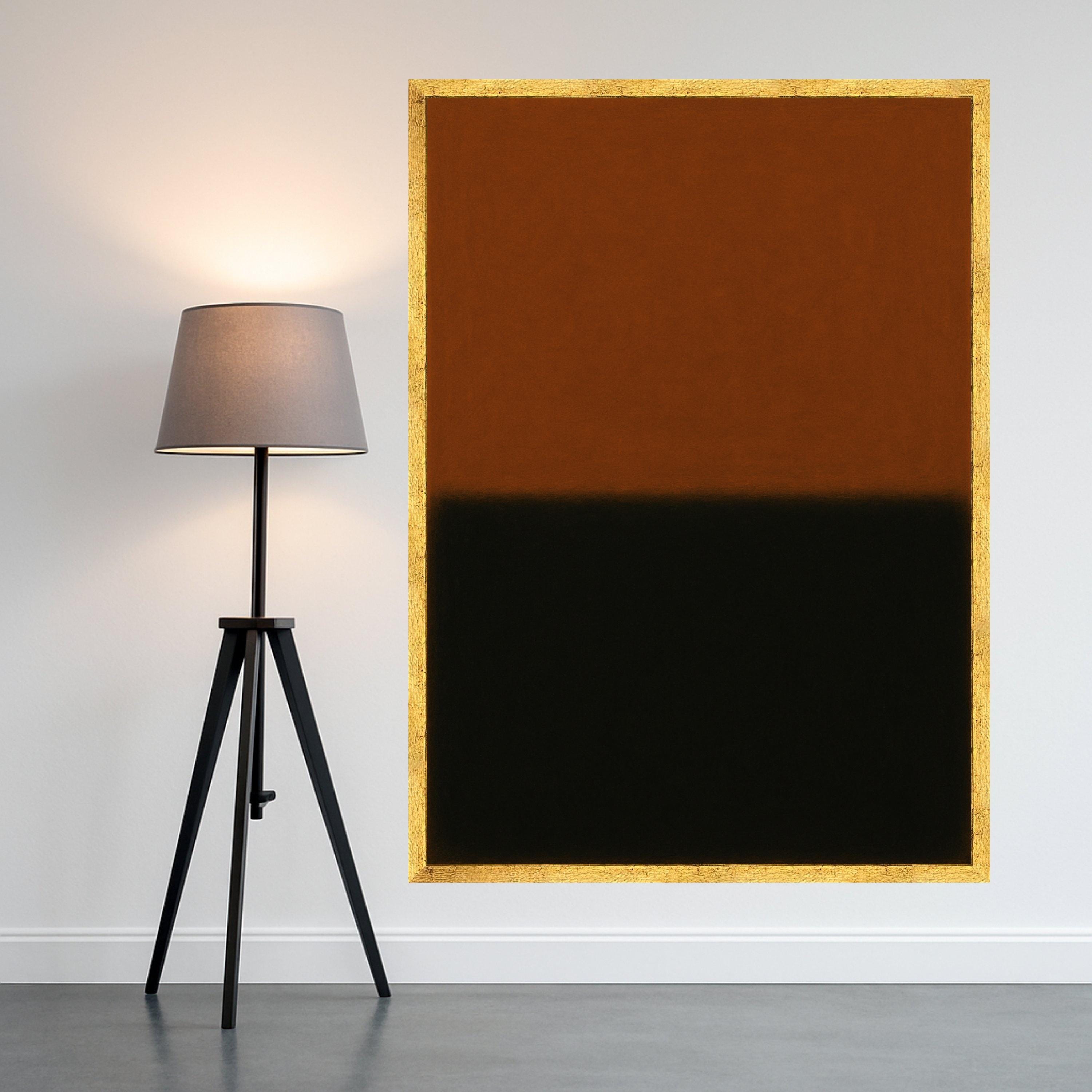 Minimalist Rust & Black Canvas Print – Modern Abstract Wall Art, Wall Decor, Ready to Hang Wall Decoration
