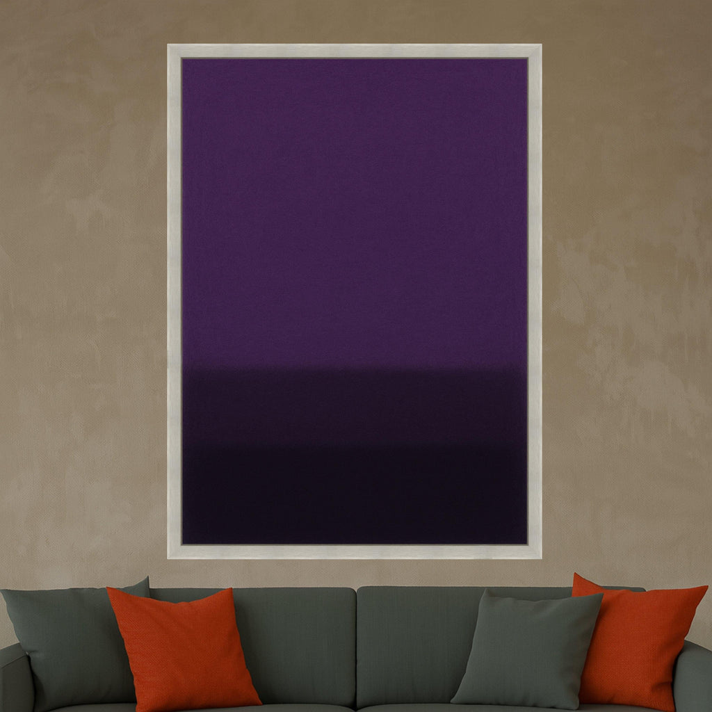 Mark Rothko Deep Purple Autumn Ombre Painting Print, Gradient Abstract Canvas Wall Art, Modern Minimalist Fall Season Home Decor