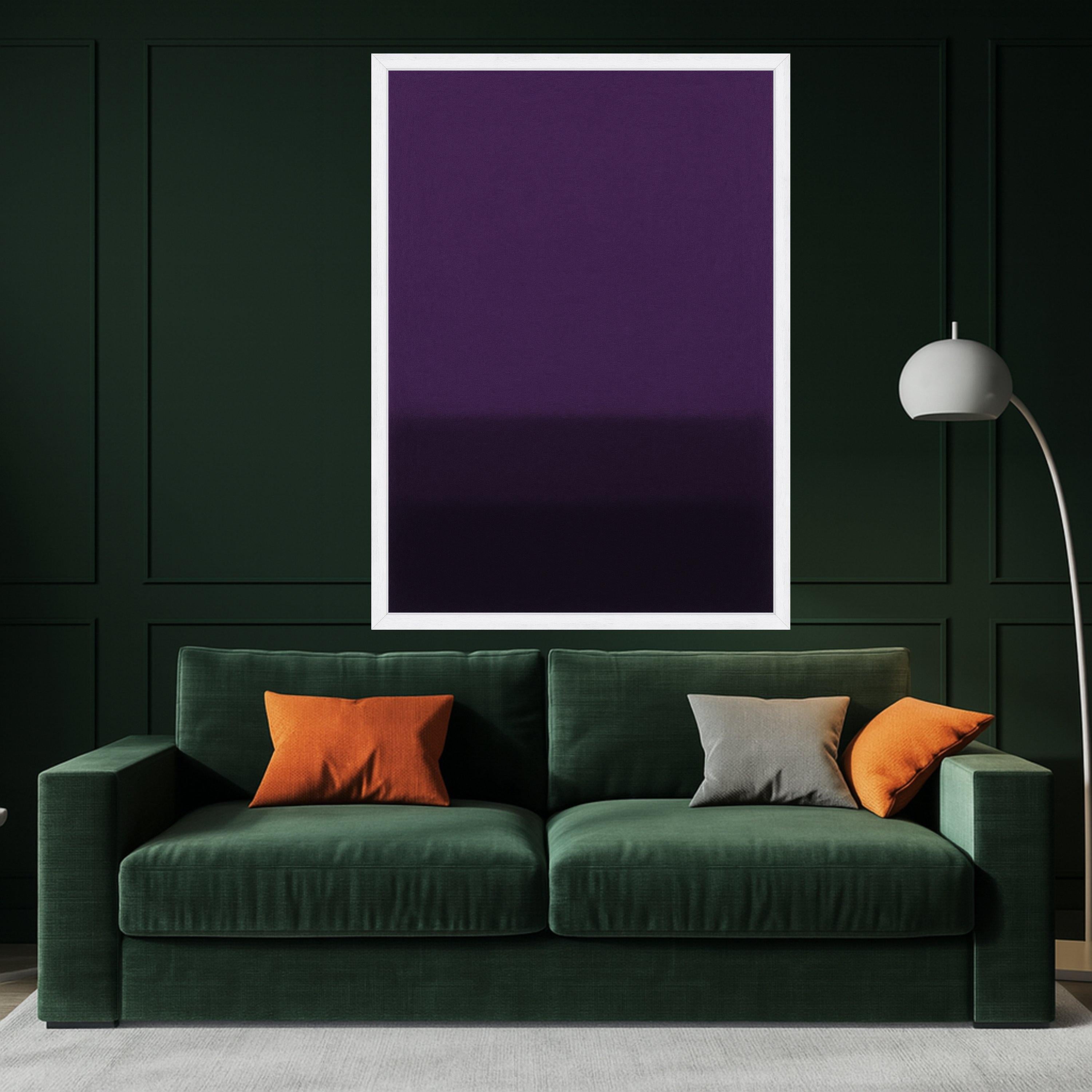 Mark Rothko Deep Purple Autumn Ombre Painting Print, Gradient Abstract Canvas Wall Art, Modern Minimalist Fall Season Home Decor