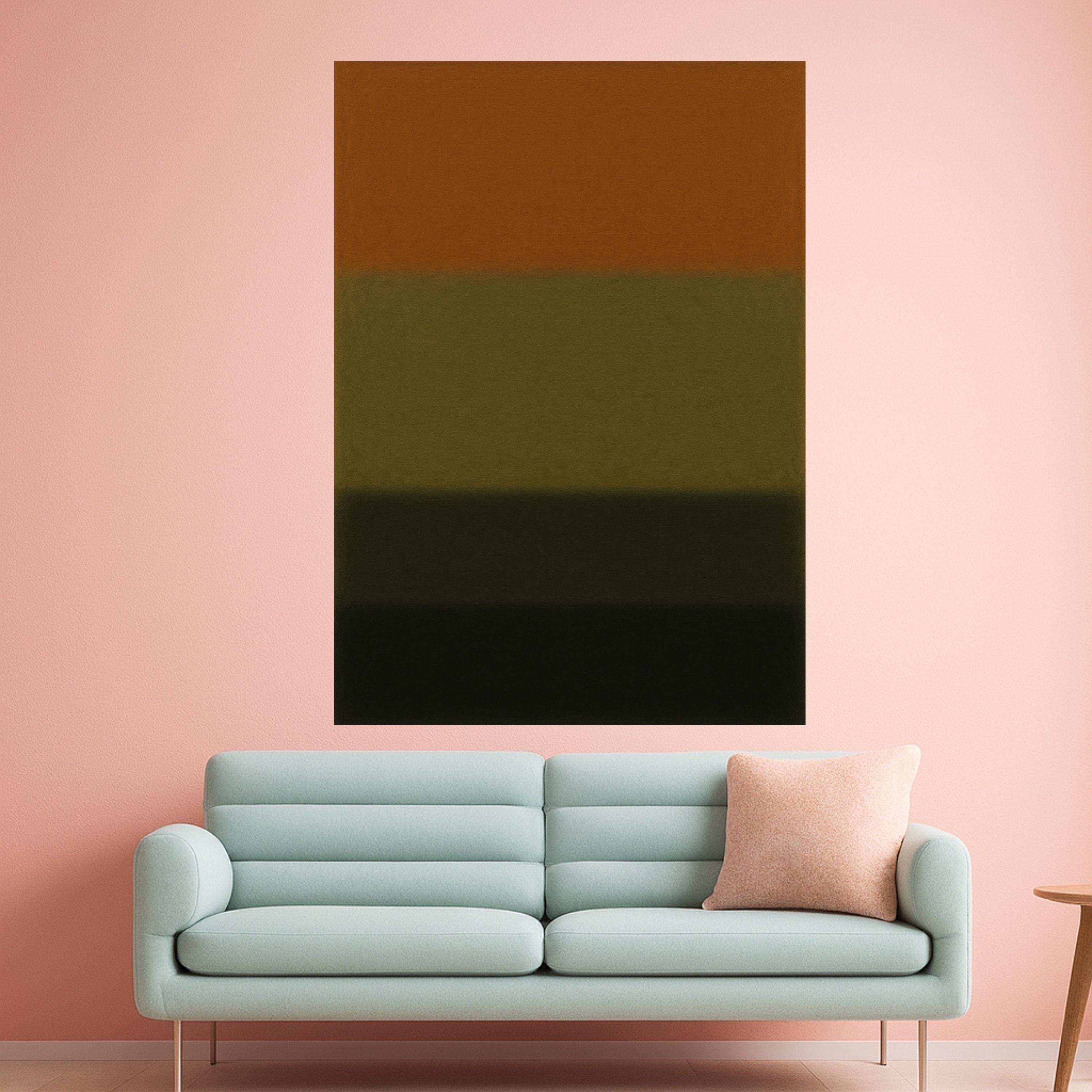 Mark Rothko Autumn Masterpiece Abstract Wall Art Print, Fall Color Field Painting Reproduction, Modern Museum Quality Canvas Decor