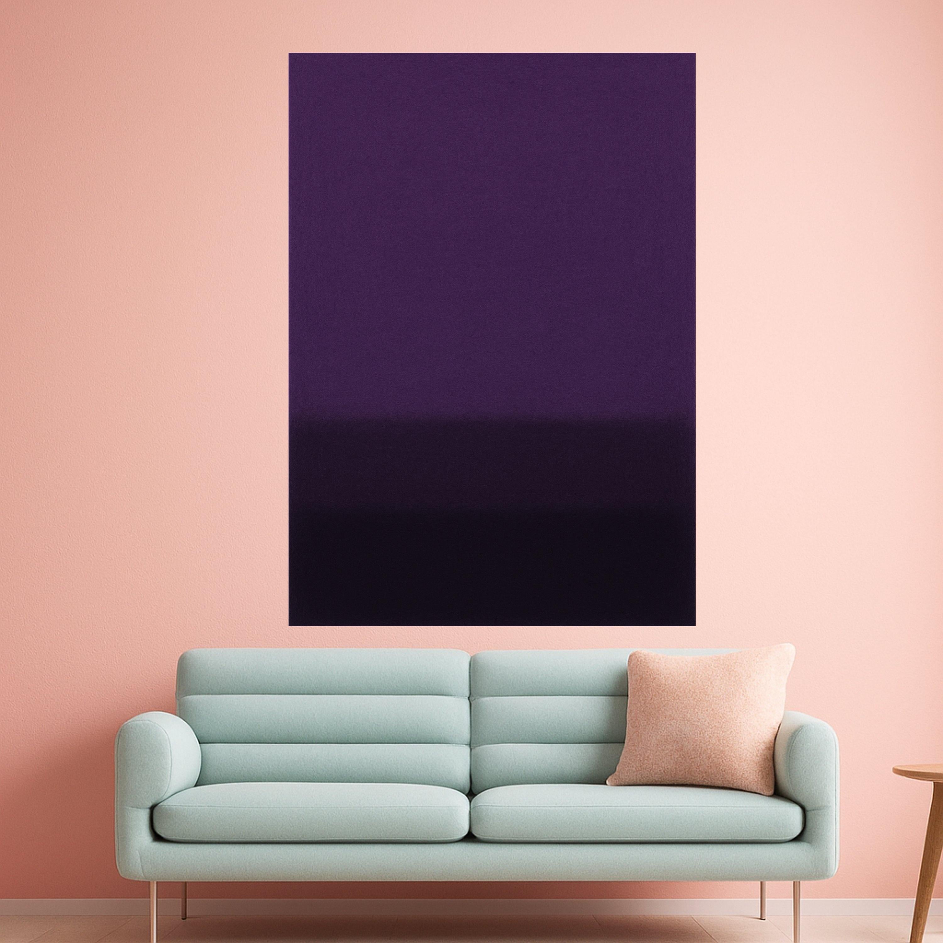 Mark Rothko Deep Purple Autumn Ombre Painting Print, Gradient Abstract Canvas Wall Art, Modern Minimalist Fall Season Home Decor
