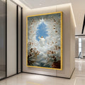 Heavenly Jesus Canvas Print – Angelic Religious Wall Art – Christian Wall Decor – Ready to Hang Wall Decoration