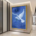 White Dove with Olive Branch Canvas, Peace Symbol Wall Art, Night Sky Canvas, Spiritual Bird Decoration, Serenity Home Décor Ready To Hang,
