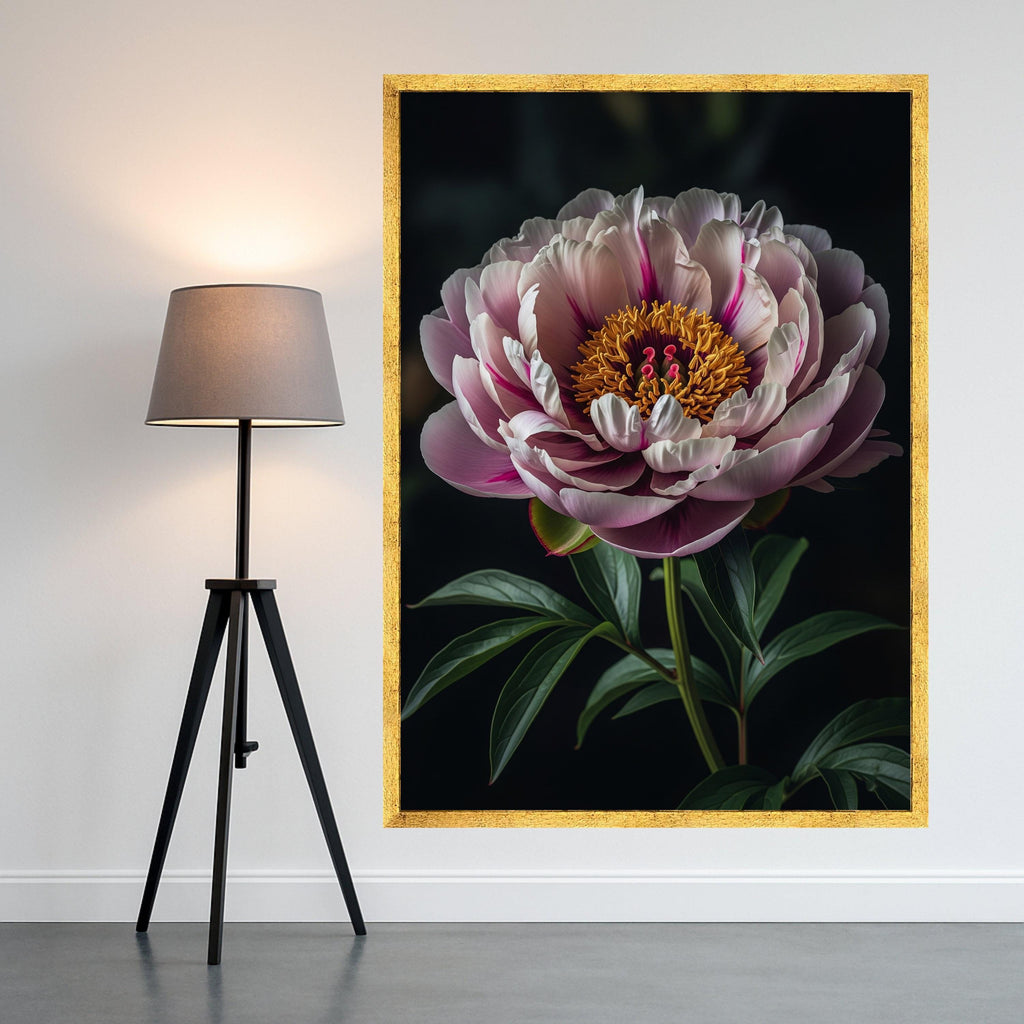Elegant Pink Peony Bloom Canvas, Floral Wall Art, Botanical Canvas Decor, Close-up Flower Print, Home Decoration Canvas Ready To Hang,