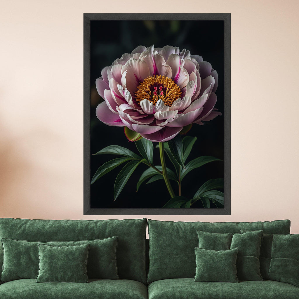 Elegant Pink Peony Bloom Canvas, Floral Wall Art, Botanical Canvas Decor, Close-up Flower Print, Home Decoration Canvas Ready To Hang,