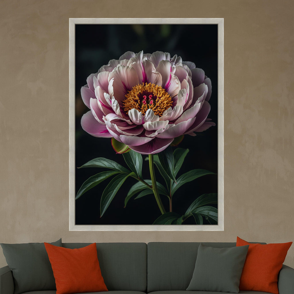 Elegant Pink Peony Bloom Canvas, Floral Wall Art, Botanical Canvas Decor, Close-up Flower Print, Home Decoration Canvas Ready To Hang,