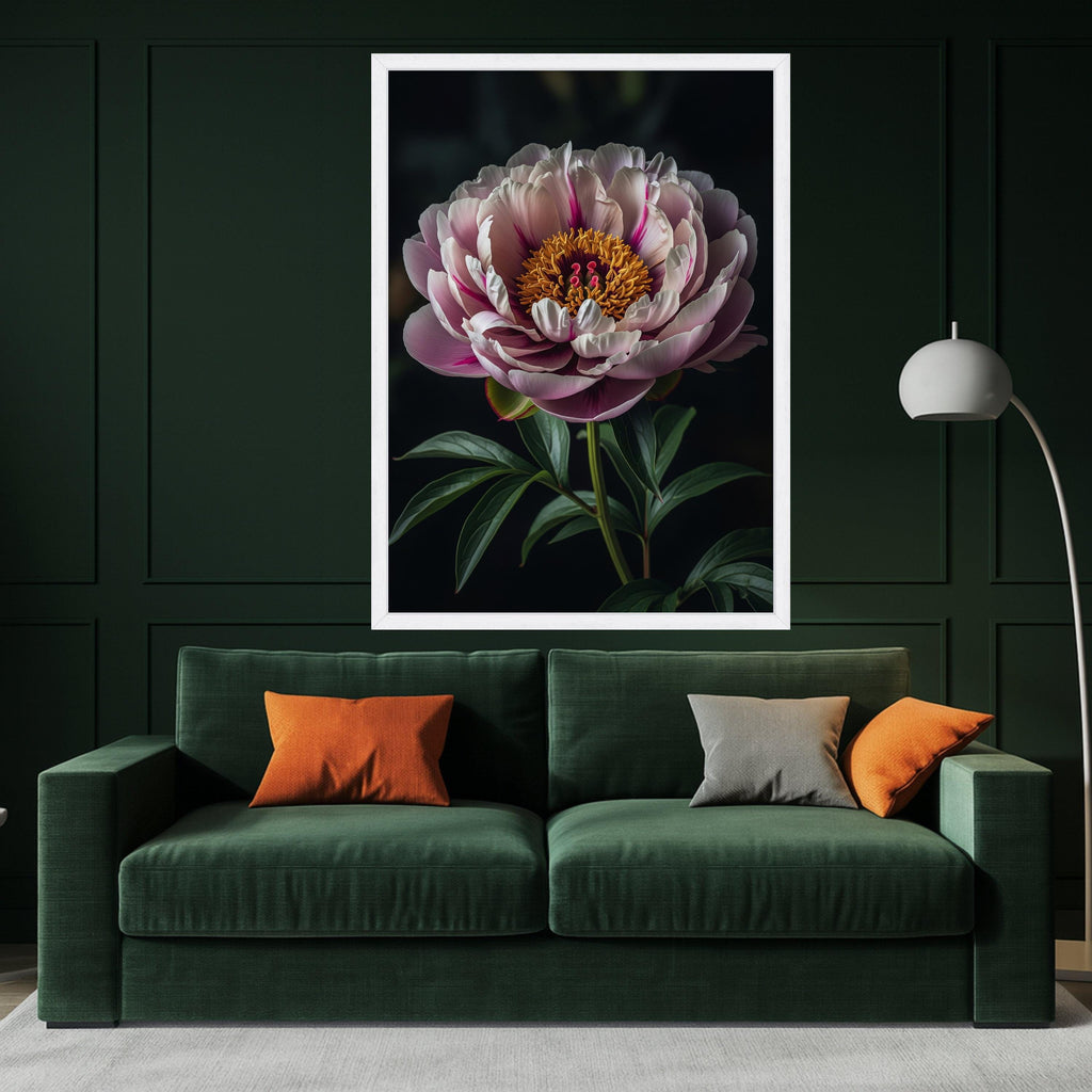 Elegant Pink Peony Bloom Canvas, Floral Wall Art, Botanical Canvas Decor, Close-up Flower Print, Home Decoration Canvas Ready To Hang,