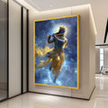 Lord Krishna Canvas Print – Hindu Wall Art with Flute, Spiritual Wall Decoration, Divine Indian Wall Decor, Ready to Hang Wall Art