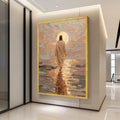 Jesus Walking on Water Canvas Print – Christian Wall Art, Sunset Faith Wall Decor, Ready to Hang Religious Wall Decoration