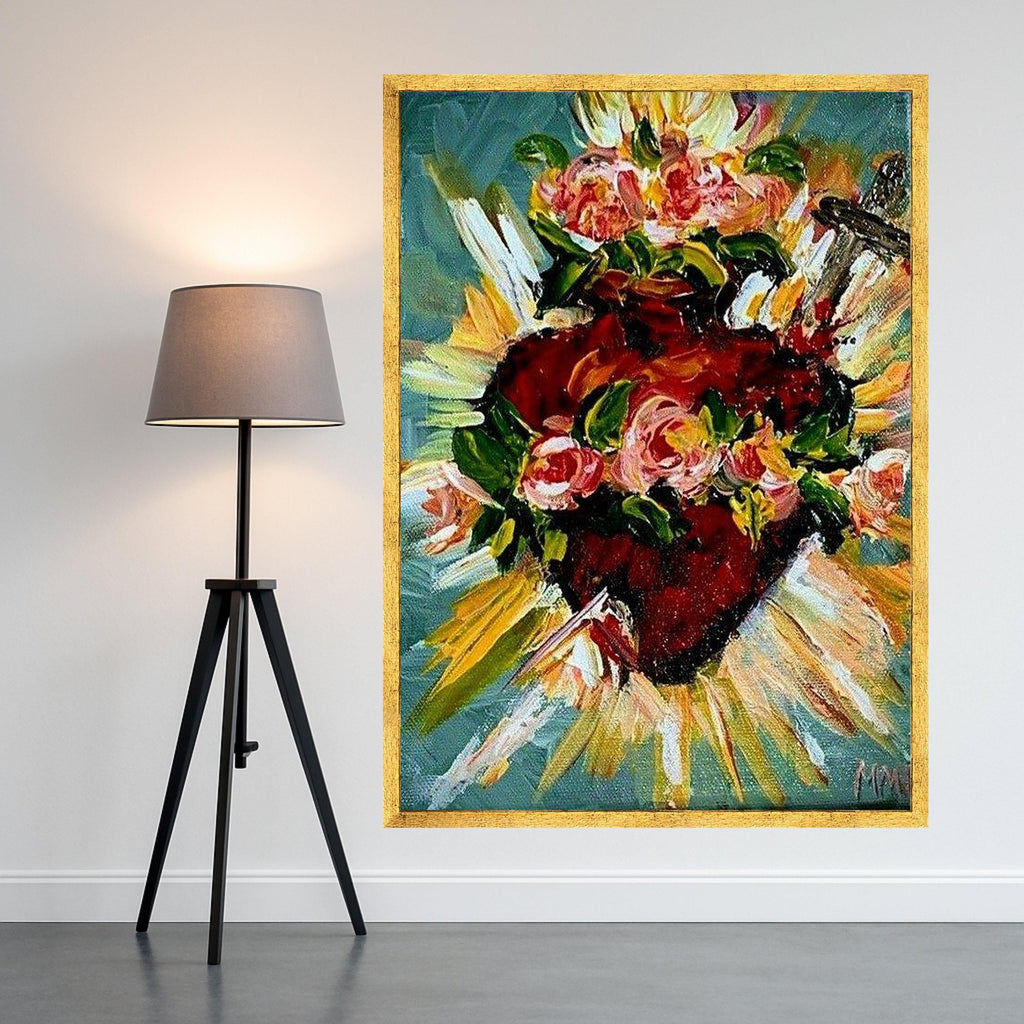 Sacred Heart Canvas Wall Art – Christian Wall Decor, Religious Wall Art Ready to Hang