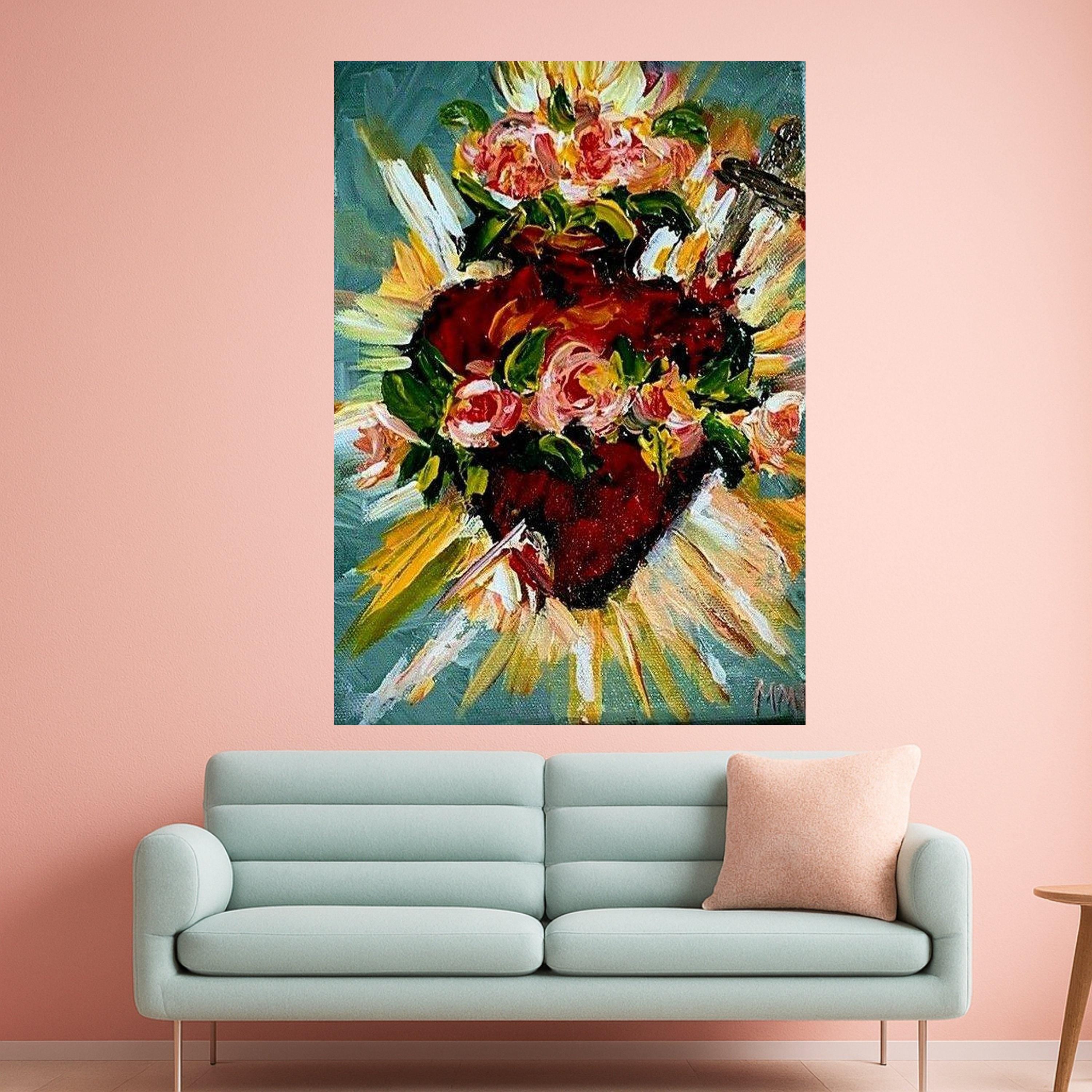 Sacred Heart Canvas Wall Art – Christian Wall Decor, Religious Wall Art Ready to Hang