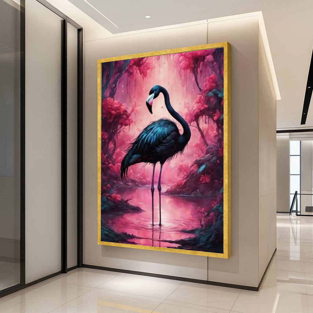 Flamingo Canvas Wall Art – Modern Wall Decor, Large Wall Art Ready to Hang