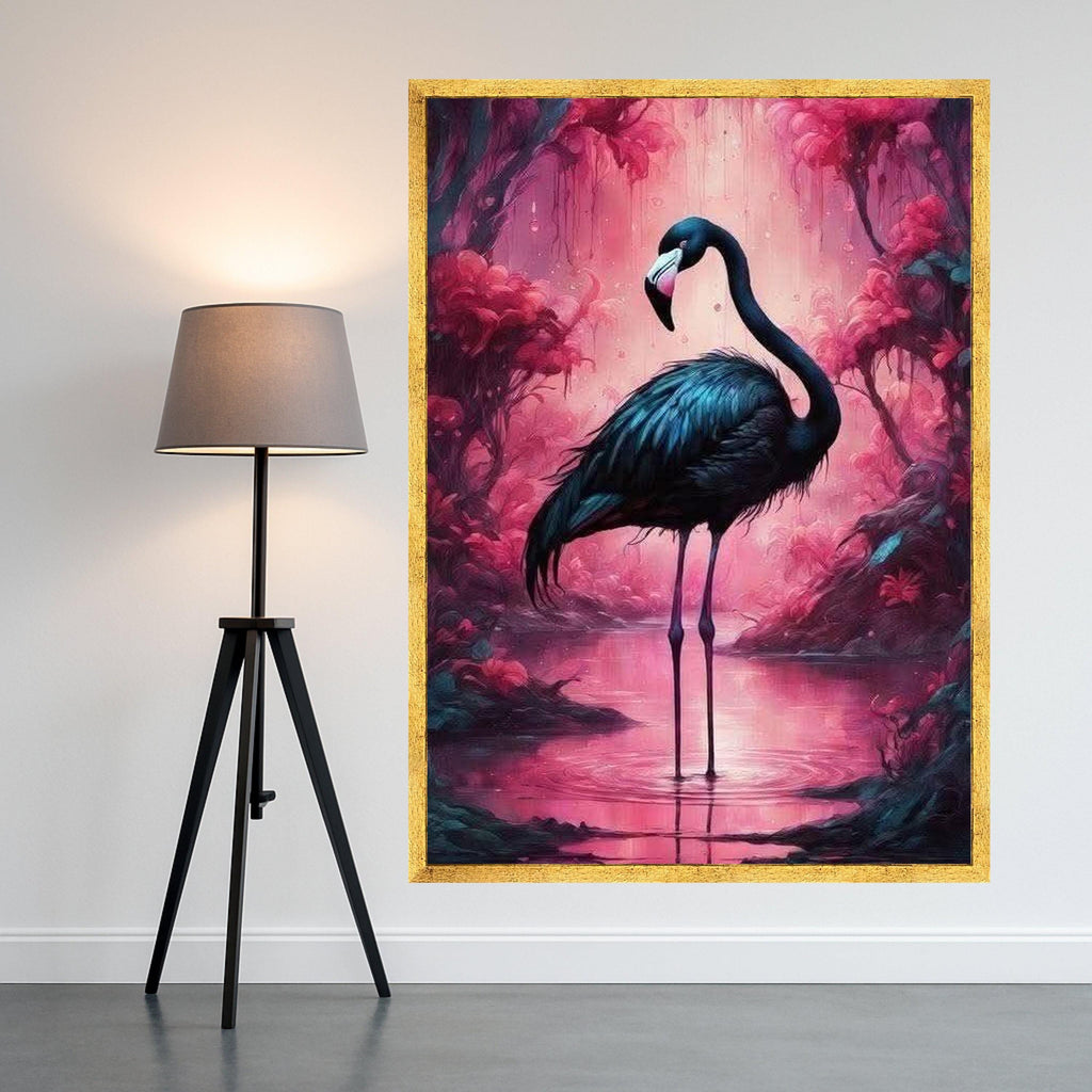 Flamingo Canvas Wall Art – Modern Wall Decor, Large Wall Art Ready to Hang