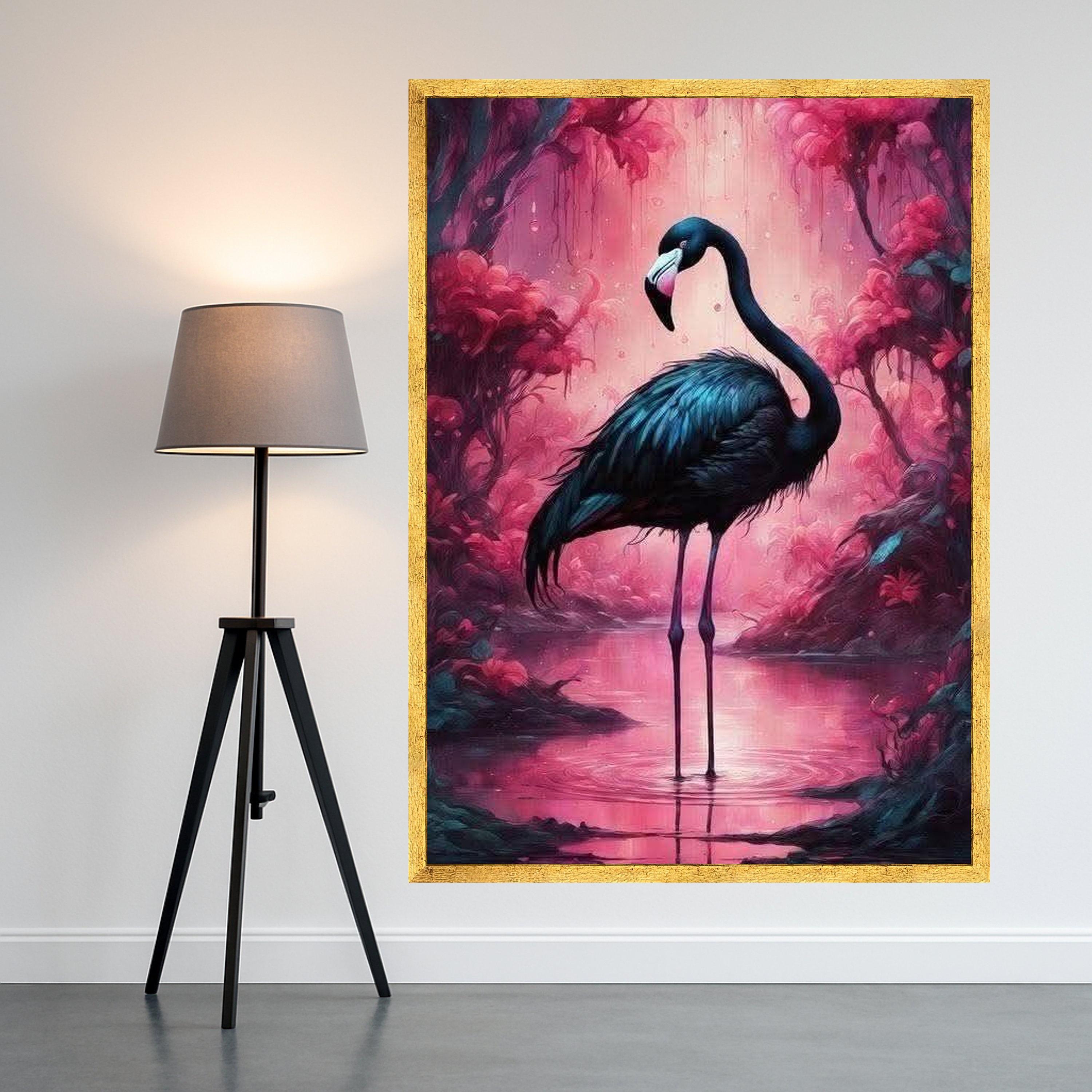 Flamingo Canvas Wall Art – Modern Wall Decor, Large Wall Art Ready to Hang