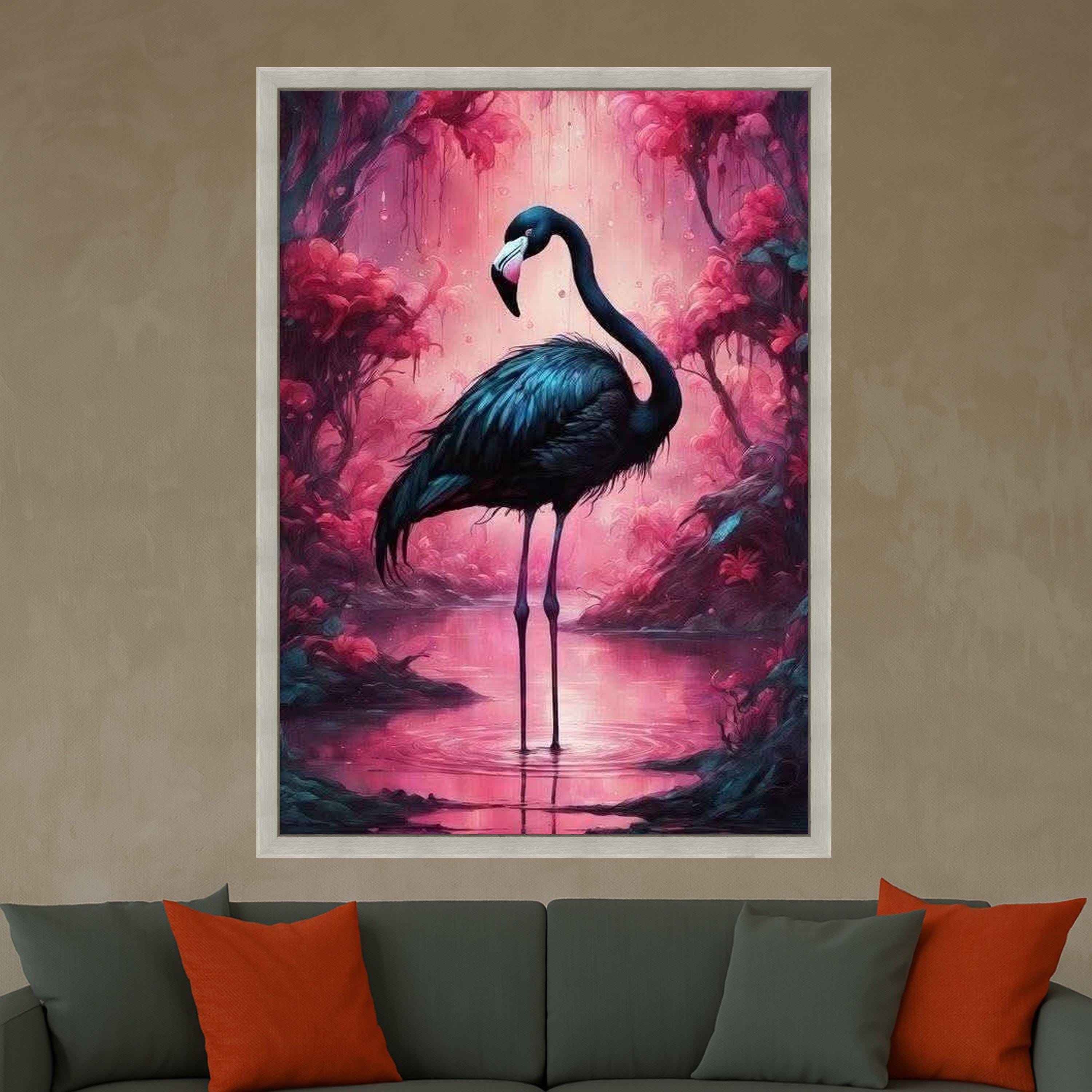 Flamingo Canvas Wall Art – Modern Wall Decor, Large Wall Art Ready to Hang