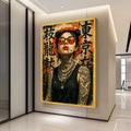Tattooed Woman Canvas Print – Urban Street Art Wall Decor – Modern Edgy Wall Art Ready to Hang