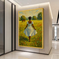 Woman in Meadow Canvas Print – Countryside Wall Art – Rustic Wall Decor – Nature Wall Decoration – Ready to Hang Farmhouse Style