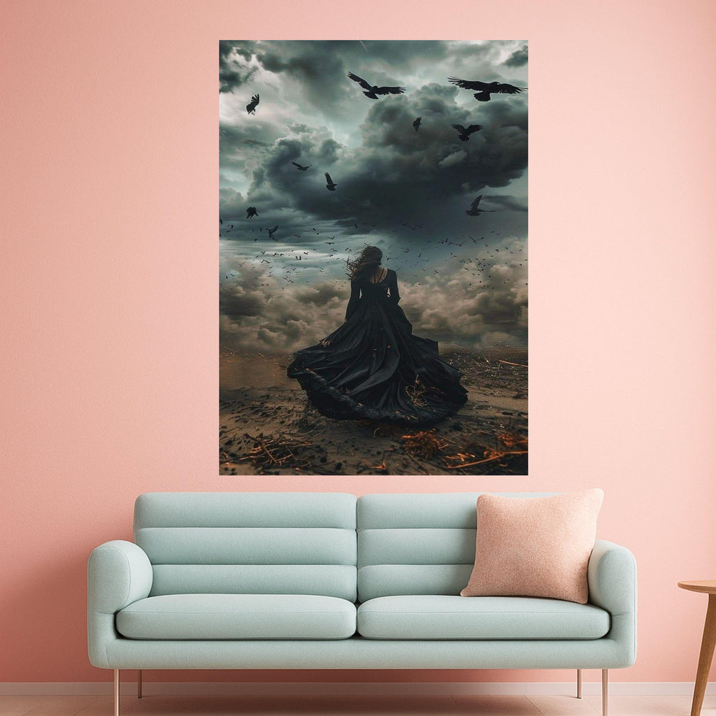 Gothic Canvas Print Wall Decoration – Dark Fantasy Wall Art Ready to Hang Wall Decor
