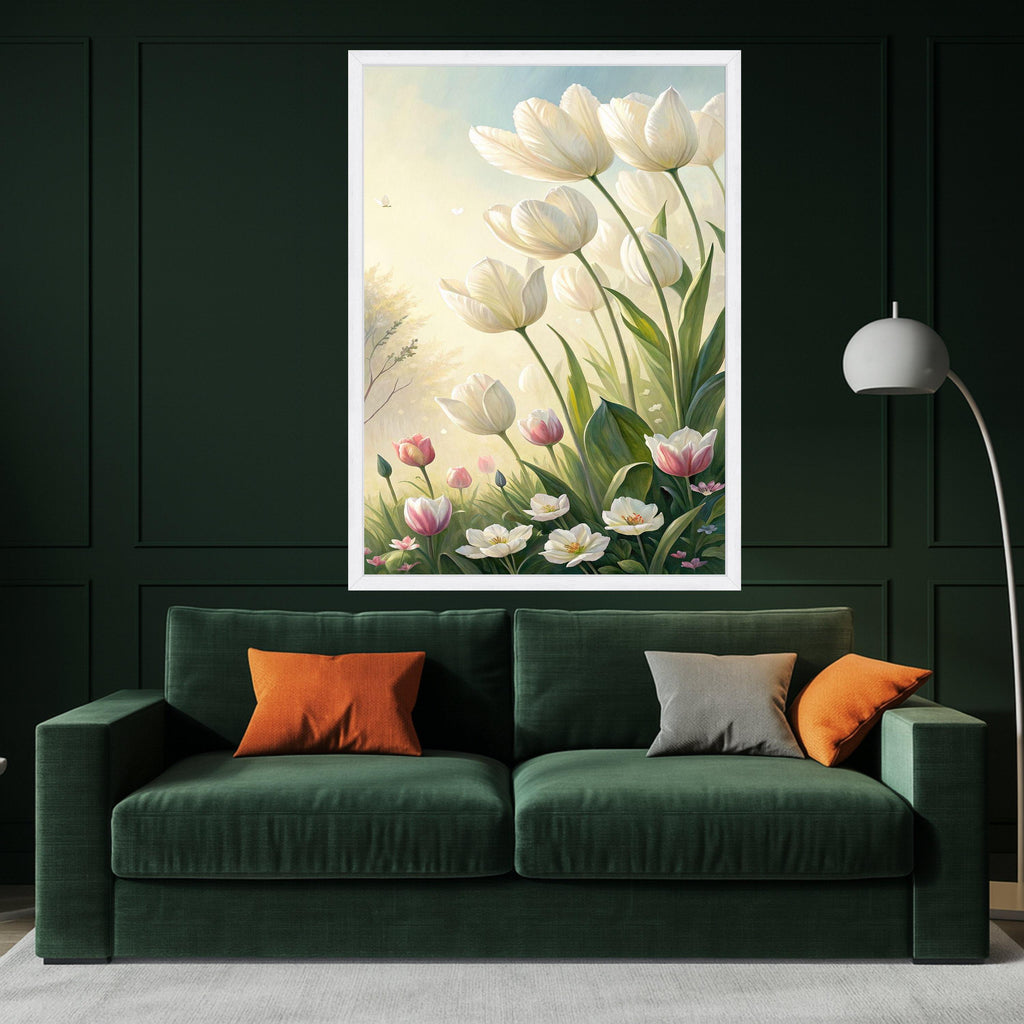 Tulip Canvas Print Wall Decoration – Spring Floral Wall Art Ready to Hang Wall Decor