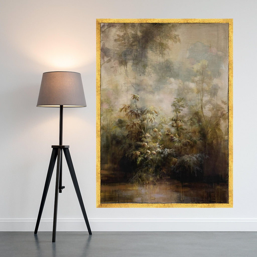 Misty Forest Canvas Print – Atmospheric Landscape Wall Art – Nature Wall Decoration – Tranquil Wall Decor – Ready to Hang Artwork