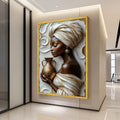 Elegant Woman Canvas Print – Cultural Portrait Wall Art – Modern Wall Decoration – Regal Wall Decor – Ready to Hang Artwork