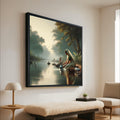 Traditional Indian River Scene Canvas Print – Wall Art, Wall Decor, Ready to Hang Wall Decoration