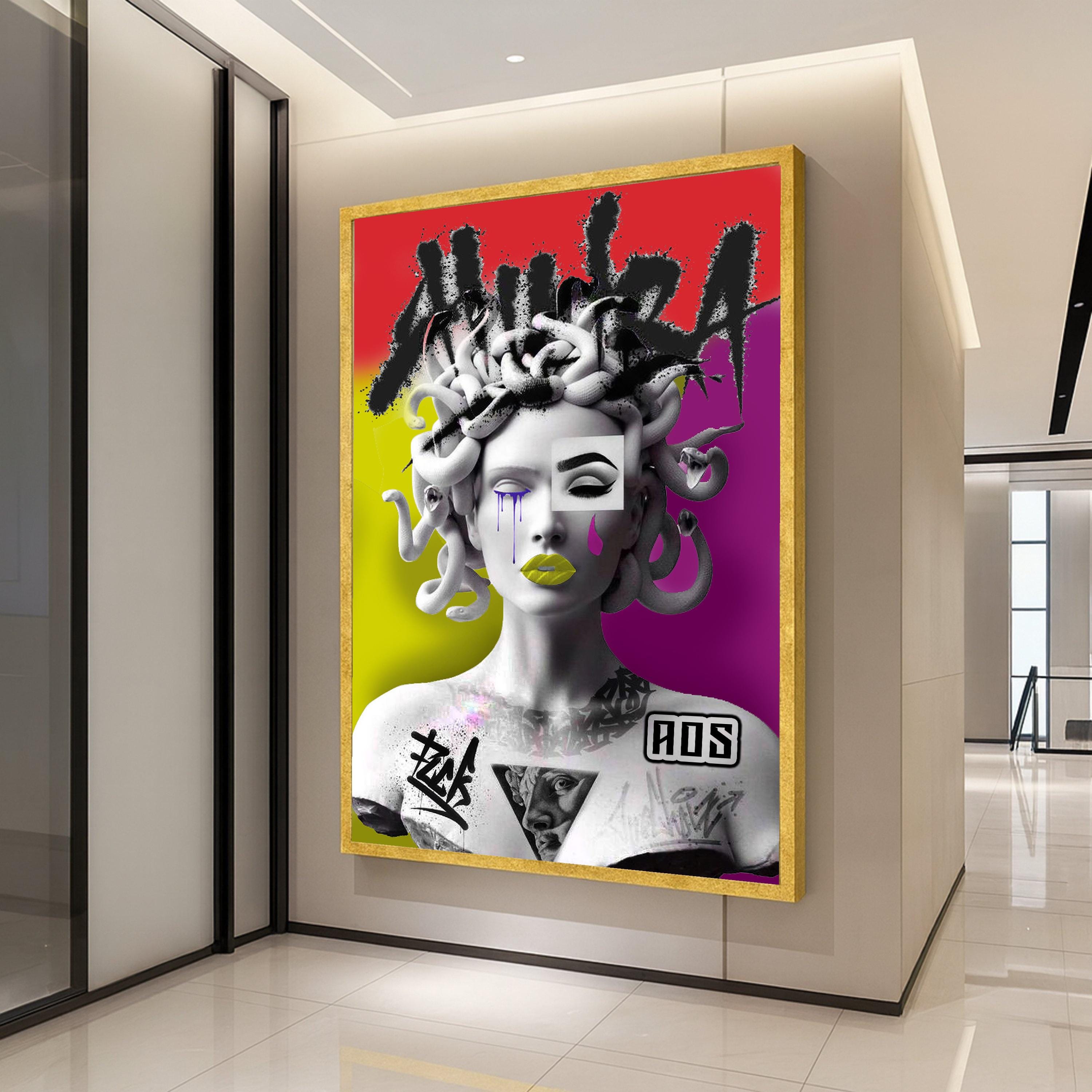 Medusa Canvas Print – Modern Street Art Wall Decoration & Wall Décor – Bold Wall Art Ready to Hang