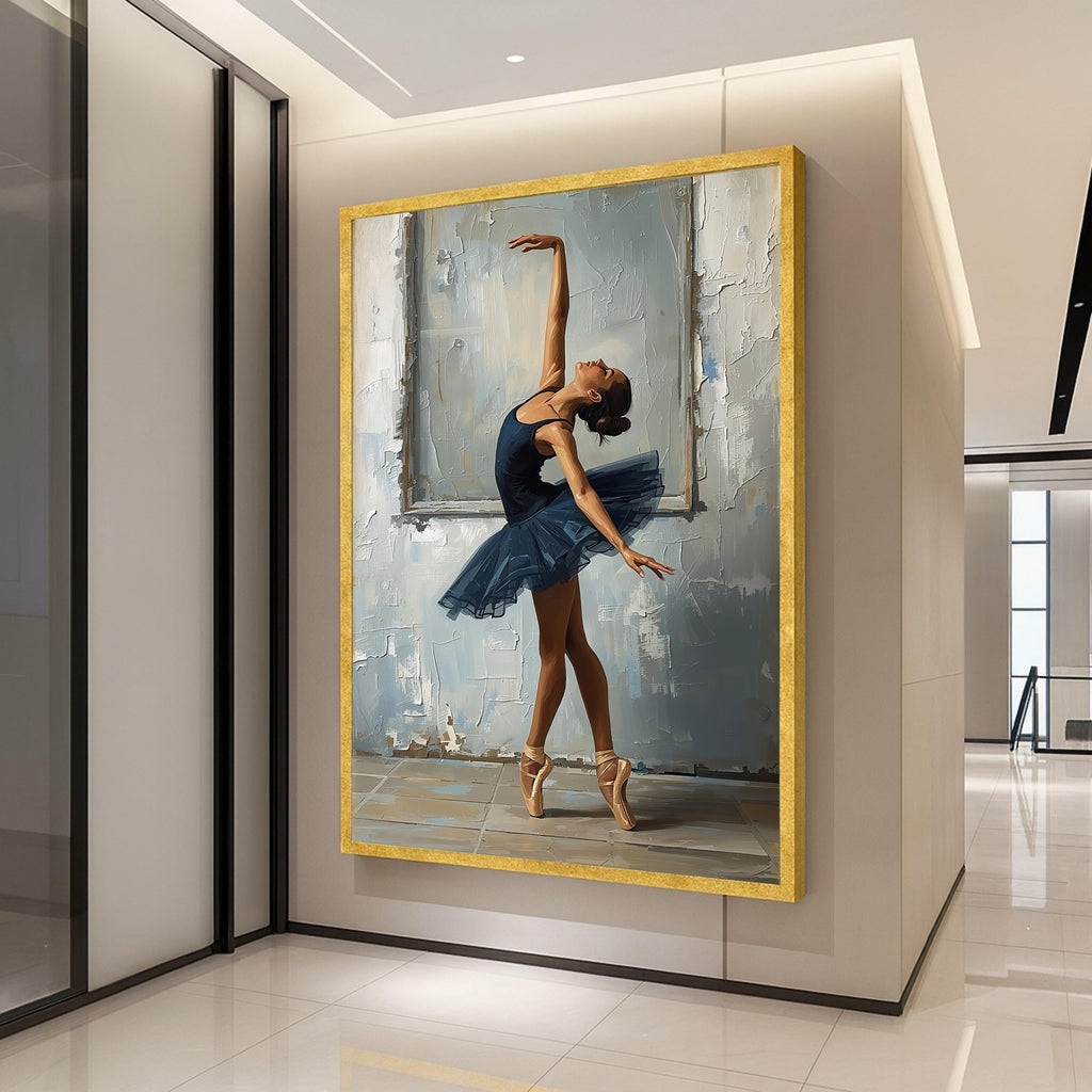 Ballet Dancer Canvas Print – Elegant Ballerina Wall Art – Dance Wall Decor – Ready to Hang Canvas – Modern Wall Decoration