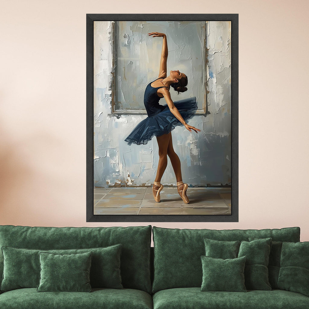 Ballet Dancer Canvas Print – Elegant Ballerina Wall Art – Dance Wall Decor – Ready to Hang Canvas – Modern Wall Decoration