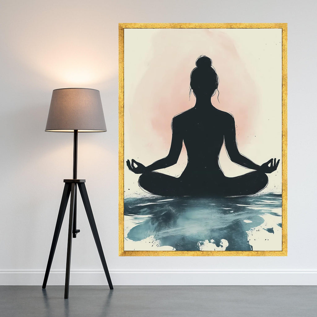 Yoga Meditation Canvas Print – Serene Wall Art for Zen Interiors – Ready to Hang Wall Decor