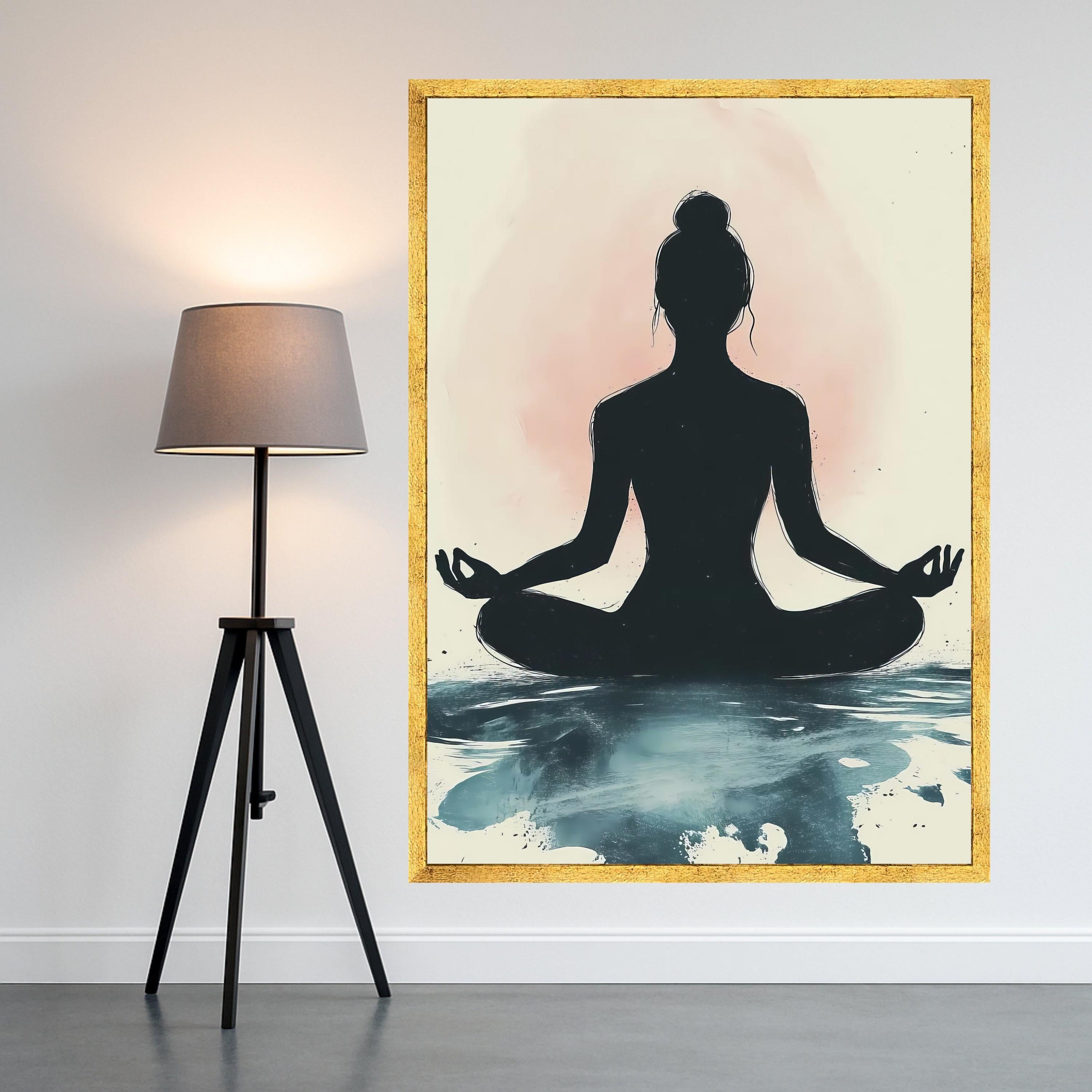 Yoga Meditation Canvas Print – Serene Wall Art for Zen Interiors – Ready to Hang Wall Decor