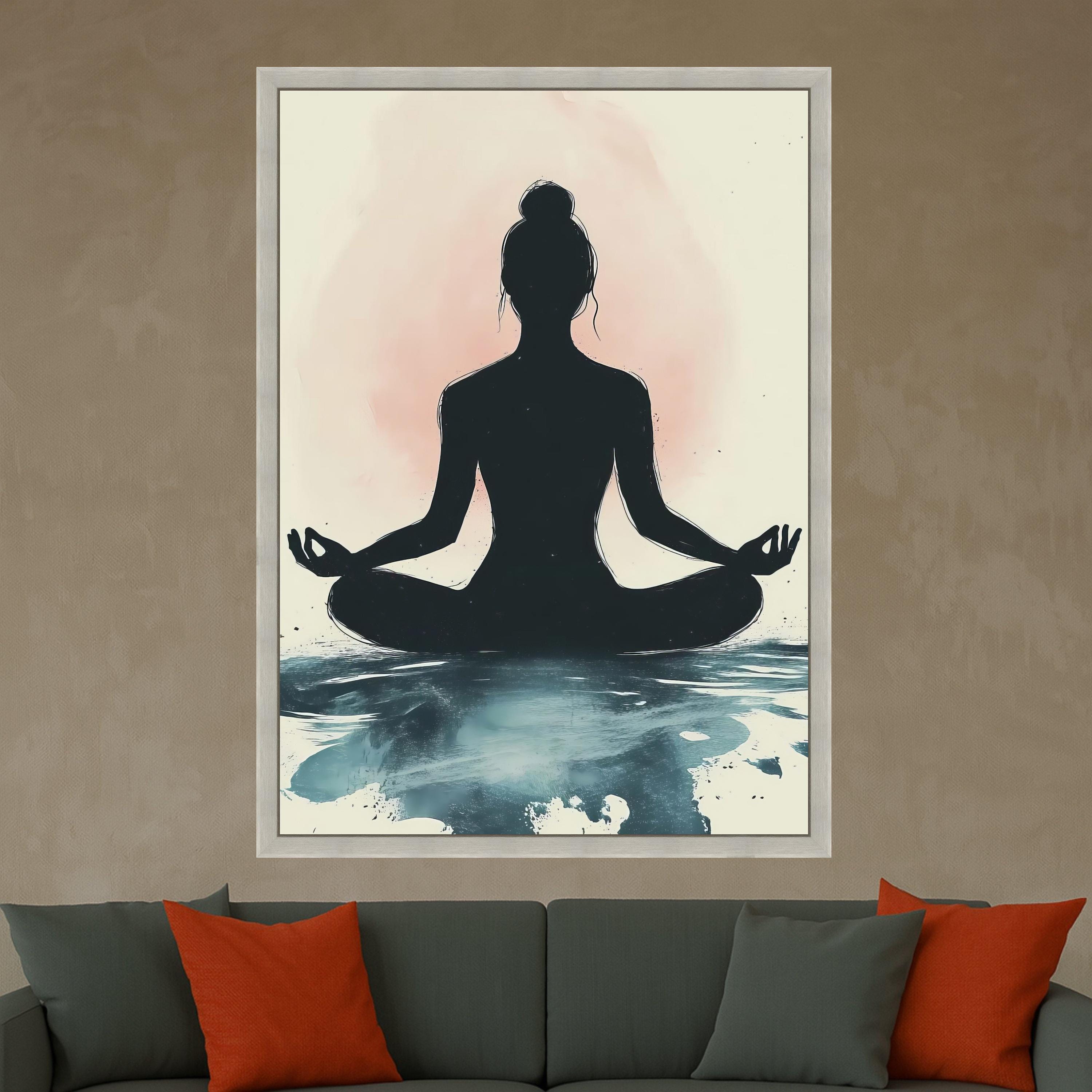 Yoga Meditation Canvas Print – Serene Wall Art for Zen Interiors – Ready to Hang Wall Decor