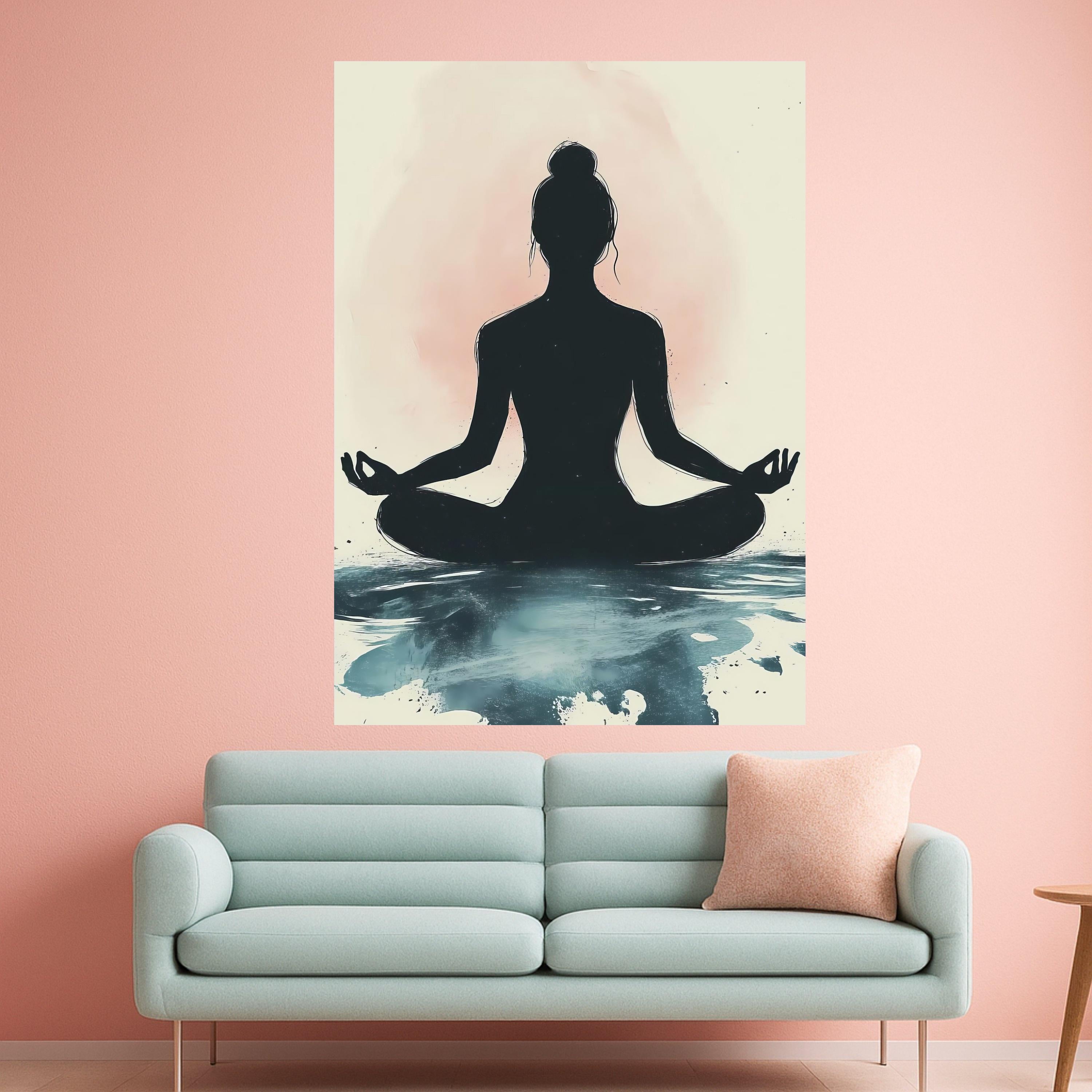 Yoga Meditation Canvas Print – Serene Wall Art for Zen Interiors – Ready to Hang Wall Decor
