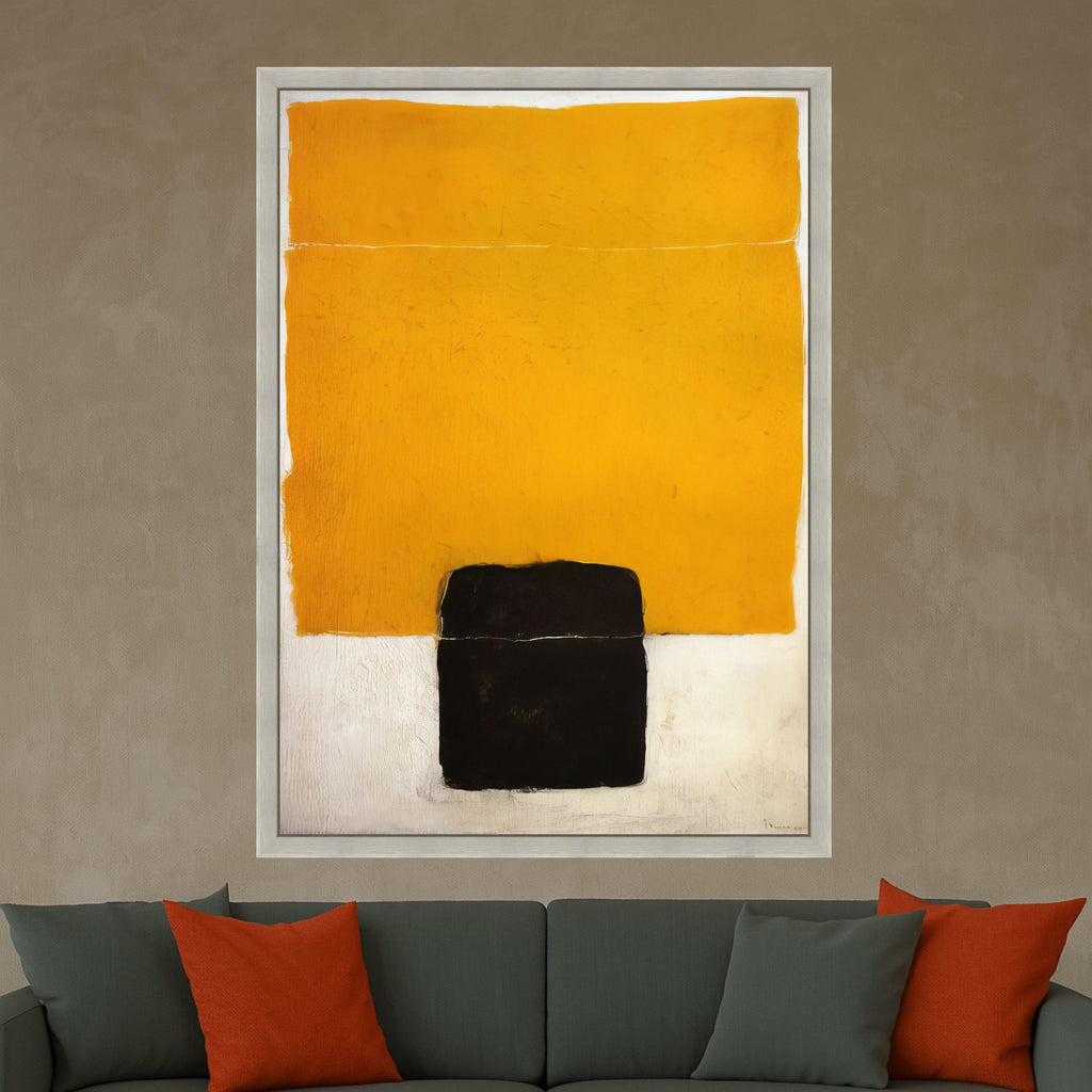 Mark Rothko Canvas Art, Bold Yellow and Black Blocks, Minimalist Geometric Canvas, Contemporary Home Decoration, Ready To Hang,