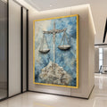 Scales of Justice Canvas Print – Law Office Wall Decor – Legal Symbol Wall Art – Ready to Hang Wall Decoration