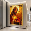 Sacred Heart of Jesus Canvas Wall Art, Christian Religious Painting, Spiritual Home Decor, Inspirational Faith Artwork, Ready Ready To Hang,