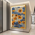 Sunflower Canvas Print – Van Gogh Inspired Wall Art Ready to Hang – Vibrant Floral Wall Decor for Living Room