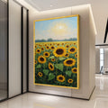 Sunflower Field Canvas Print – Bright Nature Wall Art, Ready to Hang Botanical Wall Decor for Living Room, Bedroom or Office